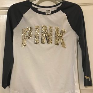 PINK Baseball Tee 🍃